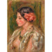 Reproduktion av målningen Ung kvinna med ros - Pierre-Auguste Renoir