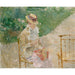 Reproduktion av målningen Ung kvinna med stickning - Berthe Morisot