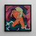 Ung pojke med ett lamm, Den gode herde - Franz Marc — inramlat konstverk på väggen
