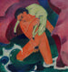 Ung pojke med ett lamm, Den gode herde - Franz Marc — vy av konstverket