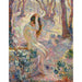 Reproduktion av målningen av ung naken kvinna sittande vid kanten av en brunn - Henri Lebasque