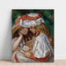 Reproduktion av målningen av unga flickor som läser - Pierre-Auguste Renoir