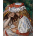 Reproduktion av målningen av unga flickor som läser - Pierre-Auguste Renoir