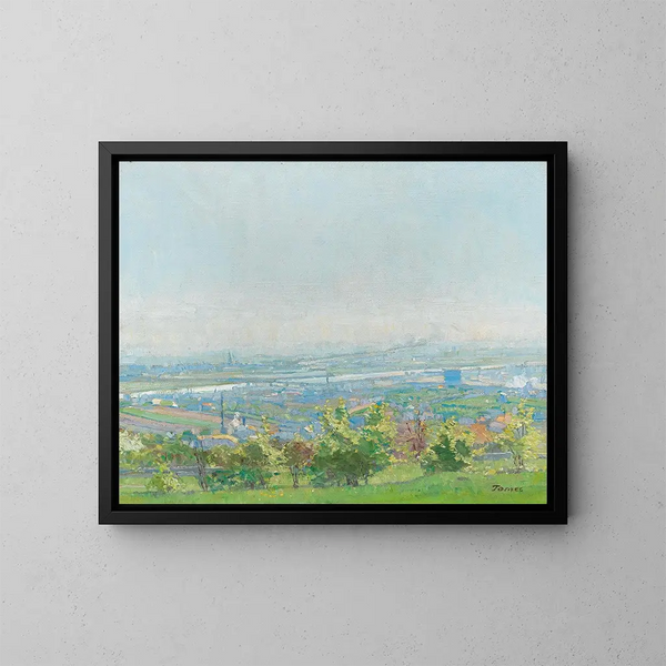 Vue de Vienne depuis Grinzing - Jindřich Tomec — inramlat konstverk på väggen