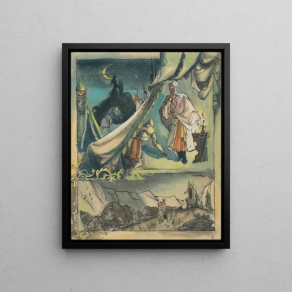 Illustration av sagobok - Jan Novák — inramlat konstverk på väggen