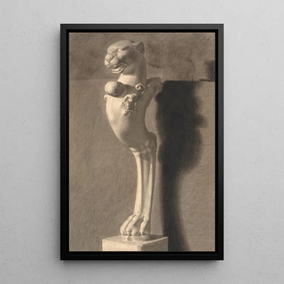 Joakim Skovgaard - Tegning Efter Gips Kopi Efter Antik Skulptur Ornament Med Lvehoved Og Fod.webp