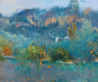 Joaquin Mir Trinxet - Paisaje Mallorqun Con Naranjos.webp