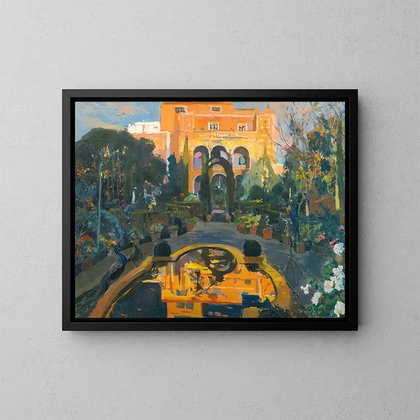 Le jardin de l'artiste - Joaquín Mir Trinxet — inramlat konstverk på väggen