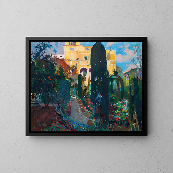 La maison des artistes à Vilanova i la Geltrú - Joaquín Mir Trinxet — inramlat konstverk på väggen