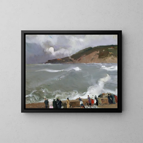 Brise-lames de Saint-Sébastien - Joaquín Sorolla — inramlat konstverk på väggen