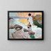 Elena i Cala de San Vicente - Joaquín Sorolla — inramlat konstverk på väggen