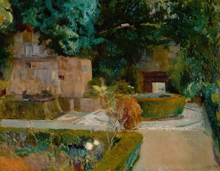 trädgården Jardin des Adarves, Alhambra, Granada - Joaquín Sorolla — vy av konstverket