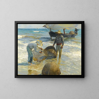Fiskare från Valencia - Joaquín Sorolla — inramlat konstverk på väggen