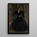 Madame de Sorolla Clotilde García del Castillo 1865-1929 i svart - Joaquín Sorolla — inramlat konstverk på väggen