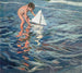 Le petit bateau à voile - Joaquín Sorolla — vy av konstverket