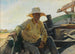 den gamle fiskaren i en båt - Joaquín Sorolla — vy av konstverket