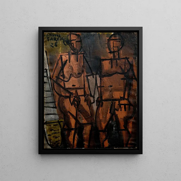 Composition - Joaquín Torres-García — inramlat konstverk på väggen