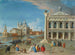 La Piazzetta med Santa Maria della Salute bortom Venedig - Johan Anton Richter — vy av konstverket