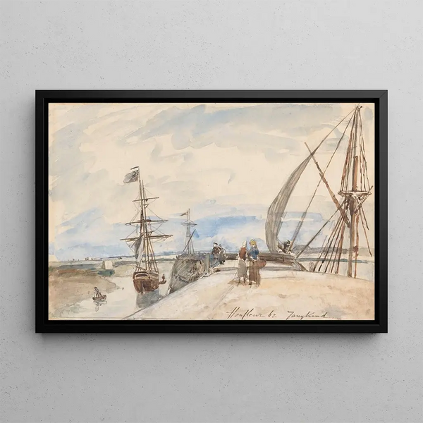 Embarcadère à Honfleur - Johan Barthold Jongkind — inramlat konstverk på väggen