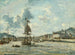 Entréen till hamnen i Honfleur - Johan Barthold Jongkind — vy av konstverket