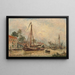 Environs de Dordrecht - Johan Barthold Jongkind — inramlat konstverk på väggen