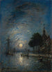 Le Port de Dordrecht au crépuscule - Johan Barthold Jongkind — vy av konstverket
