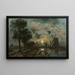 Moulins au clair de lune à Schiedam - Johan Barthold Jongkind — inramlat konstverk på väggen
