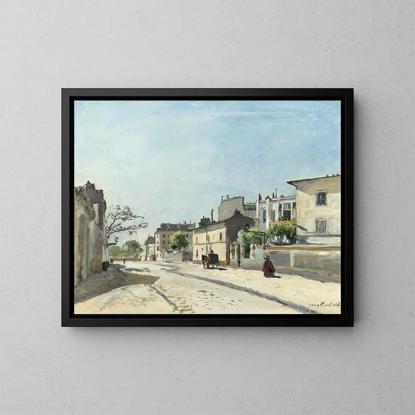 Rue Notre-Dame, Paris - Johan Barthold Jongkind — inramlat konstverk på väggen