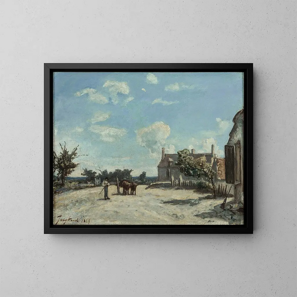 Saint-Parize-le-Châtel - Johan Barthold Jongkind — inramlat konstverk på väggen