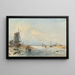 vinterscen i Holland - Johan Barthold Jongkind — inramlat konstverk på väggen