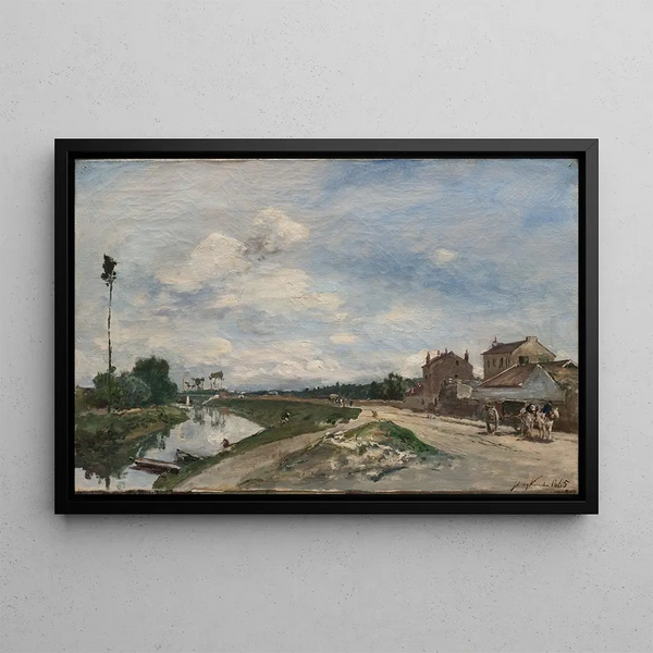 La Seine à Bas-Meudon - Johan Barthold Jongkind — inramlat konstverk på väggen