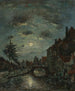En inre kanal i Dordrecht Claire de Lune - Johan Barthold Jongkind — vy av konstverket