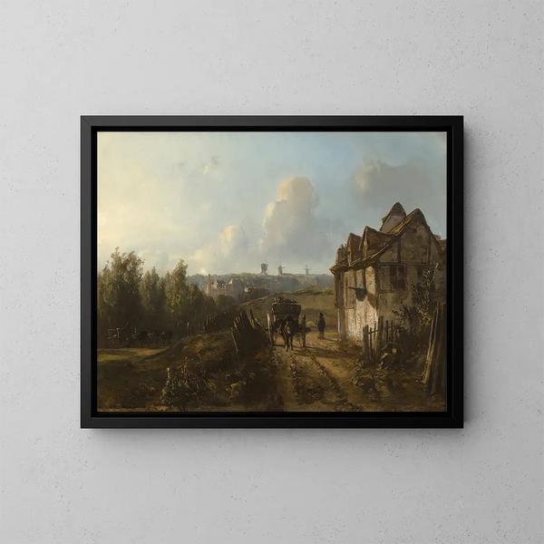 Vue sur Montmartre - Johan Barthold Jongkind — inramlat konstverk på väggen