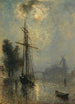 Vue du port de Doverschie - Johan Barthold Jongkind — vy av konstverket