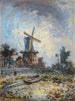 väderkvarn i Dordrecht - Johan Barthold Jongkind — vy av konstverket