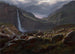 Cascade Feige Feigefossen Lysterfjord Norge - Johan Christian Dahl — vy av konstverket