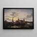 Château de Frederiksborg au clair de lune - Johan Christian Dahl — inramlat konstverk på väggen