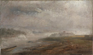 Johan Christian Dahl - The Elbe on a foggy Morning.webp