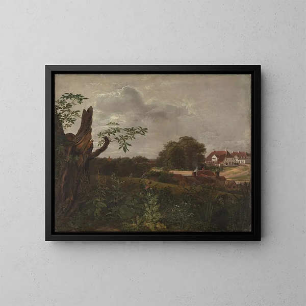La grande auberge de Fredensborg - Johan Christian Dahl — inramlat konstverk på väggen