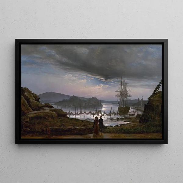 Vue de Vaekero près de Christiania - Johan Christian Dahl — inramlat konstverk på väggen