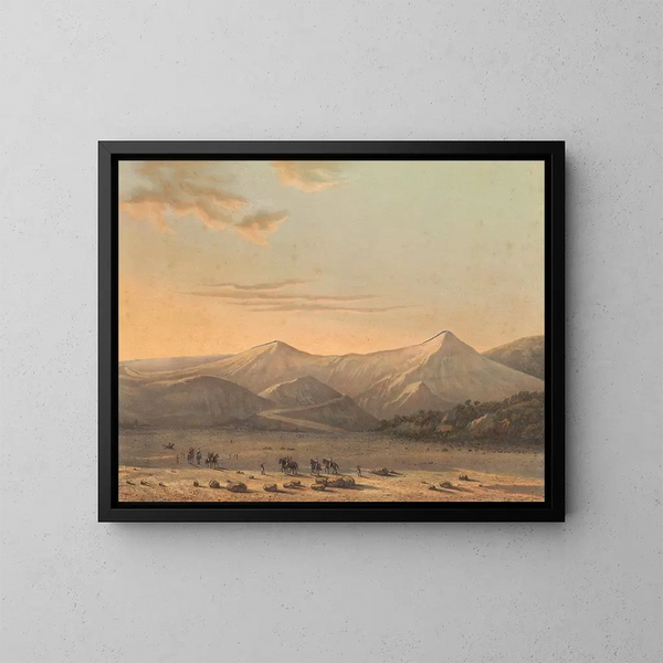 Mont Bromo - Johan Conrad Greive — inramlat konstverk på väggen