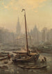 Le Nieuwmarkt par temps brumeux - Johan Conrad Greive — vy av konstverket