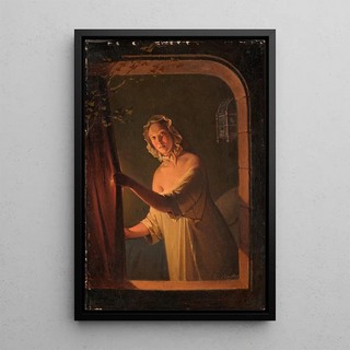 Johan Gustaf Sandberg - Girl by candlelight.webp