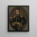 Carl von Dannfelt 1773-1841 officer adjutant - Johan Gustaf Wiström — inramlat konstverk på väggen