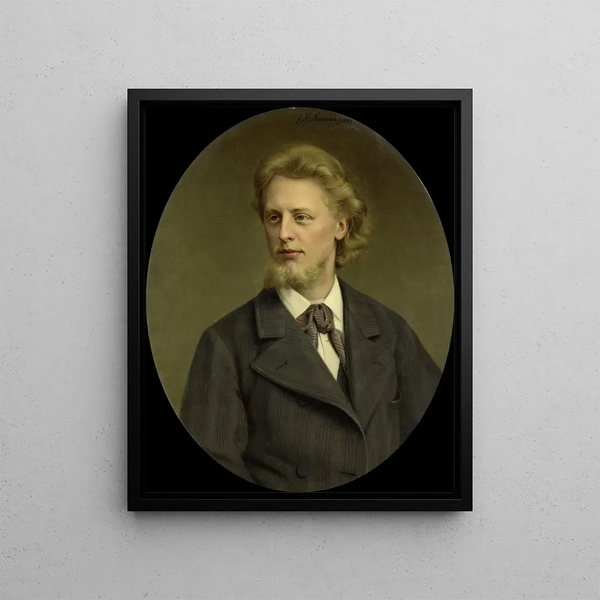 porträtt av Jacques Fabrice Herman Perk 1859-1881 - Johan Heinrich Neuman — inramlat konstverk på väggen