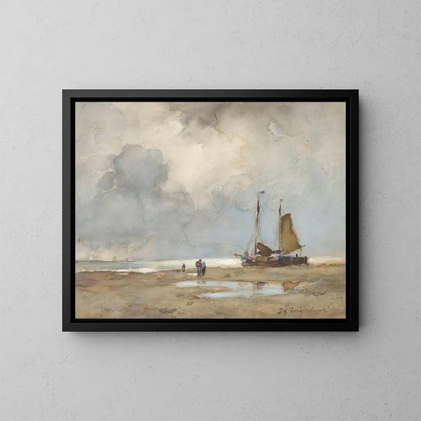 Vy över stranden - Johan Hendrik Weissenbruch — inramlat konstverk på väggen