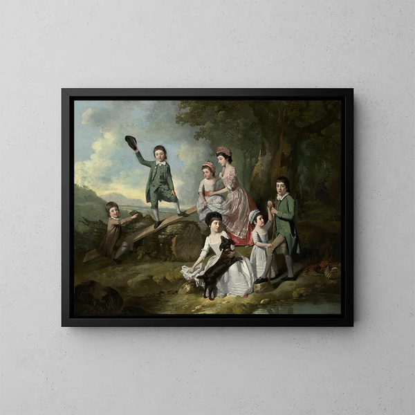 Les enfants Lavie - Johan Joseph Zoffany — inramlat konstverk på väggen
