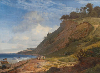 Johan Thomas Lundbye - A Danish Coast View from Kitns on Roskilde Fjord Zealand.webp