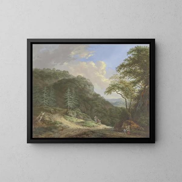 Landskapsbild av berg - Johann Albrecht Friedrich Rauscher — inramlat konstverk på väggen