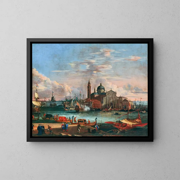 San Giorgio Maggiore, Venedig - Johann Anton Eismann — inramlat konstverk på väggen
